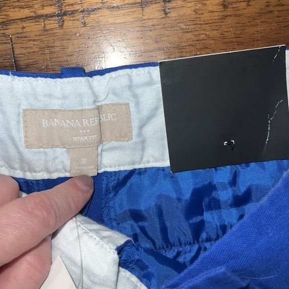 Banana Republic shorts NWT blue with button details front and back pockets 2 - Picture 3 of 11